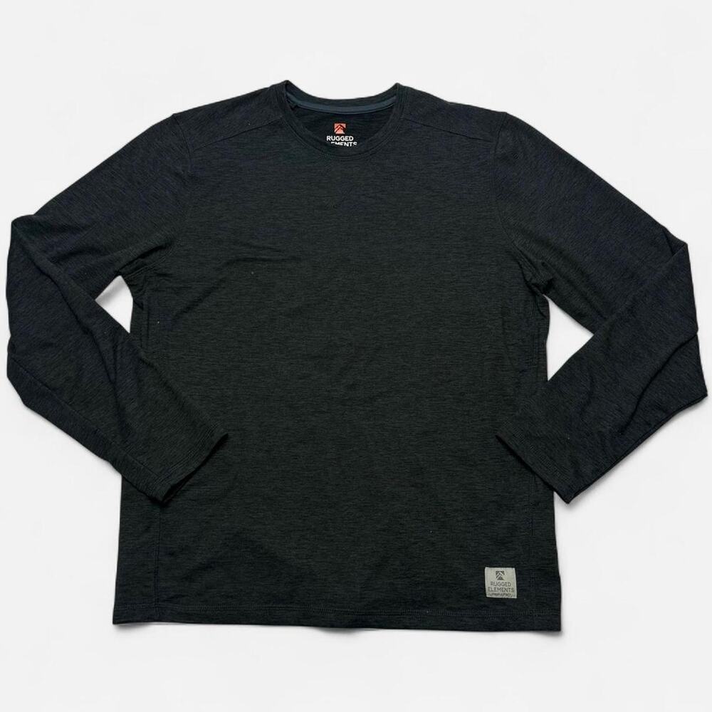 Rugged Elements Dark Charcoal Long Sleeve Men’s Shirt Small